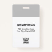 Benutzerdefiniertes Firmenlogo Bar-Code Mitarbeite Ausweis (Rückseite)