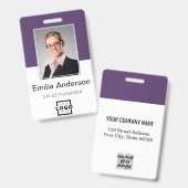 Benutzerdefiniertes Firmenlogo Bar-Code Mitarbeite Ausweis (Front & Back)