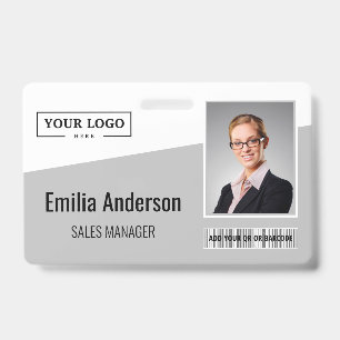 Benutzerdefiniertes Firmenlogo-Barcode-Foto-Mitarb Ausweis