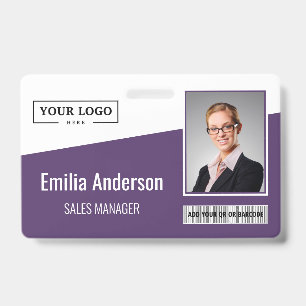 Benutzerdefiniertes Firmenlogo Barcode Foto Mitarb Ausweis