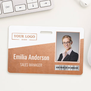 Benutzerdefiniertes Firmenlogo Barcode Foto Mitarb Ausweis
