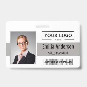 Benutzerdefiniertes Firmenlogo Barcode Mitarbeiter Ausweis