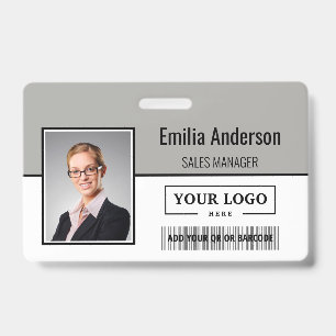 Benutzerdefiniertes Firmenlogo Barcode Mitarbeiter Ausweis