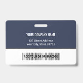 Benutzerdefiniertes Firmenlogo Barcode Mitarbeiter Ausweis (Rückseite)