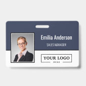 Benutzerdefiniertes Firmenlogo Barcode Mitarbeiter Ausweis (Vorderseite)