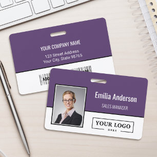 Benutzerdefiniertes Firmenlogo Barcode Mitarbeiter Ausweis