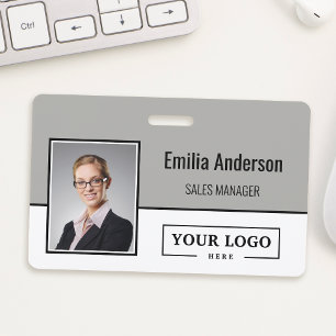 Benutzerdefiniertes Firmenlogo Barcode Mitarbeiter Ausweis