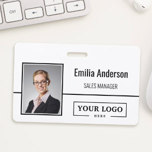 Benutzerdefiniertes Firmenlogo-Barcode-Mitarbeiter Ausweis