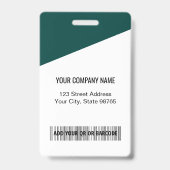 Benutzerdefiniertes Firmenlogo Barcode Mitarbeiter Ausweis (Rückseite)