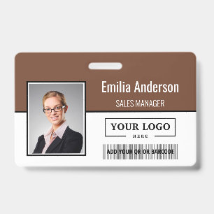 Benutzerdefiniertes Firmenlogo Barcode Mitarbeiter Ausweis