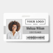 Benutzerdefiniertes Firmenlogo Barcode QR-Code Mit Ausweis (Vorderseite)