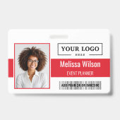 Benutzerdefiniertes Firmenlogo Barcode QR Code Mit Ausweis (Vorderseite)