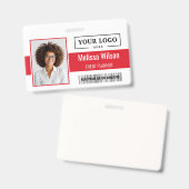 Benutzerdefiniertes Firmenlogo Barcode QR Code Mit Ausweis (Vorder- & Rückseite)