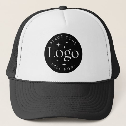 Benutzerdefiniertes Firmenlogo Black Trucker Hat Truckerkappe (Vorderseite)