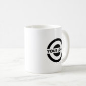Benutzerdefiniertes Firmenlogo Branded White Kaffeetasse (VorderseiteRechts)