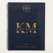 Benutzerdefiniertes Firmenlogo & Branding-Monogram Planer (Vorderseite)