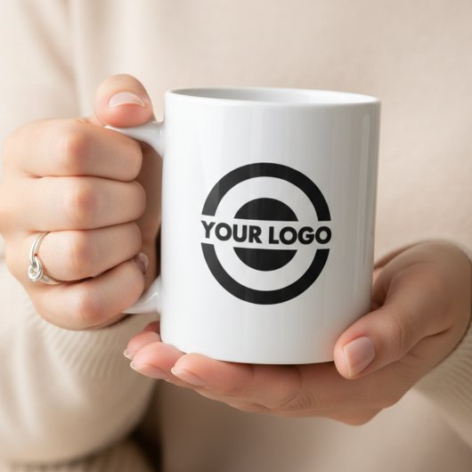 Benutzerdefiniertes Firmenlogo-Branding Weiß Kaffeetasse