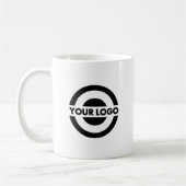 Benutzerdefiniertes Firmenlogo-Branding Weiß Kaffeetasse (Links)