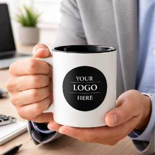 Benutzerdefiniertes Firmenlogo Branding Zweifarbige Tasse