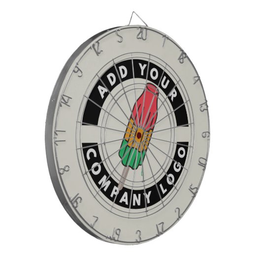 Benutzerdefiniertes Firmenlogo Dartscheibe (Vorderseite Links)