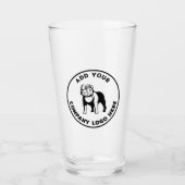 Benutzerdefiniertes Firmenlogo Einfache Mitarbeite Glas (Vorderseite)