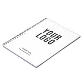 Benutzerdefiniertes Firmenlogo Einfache weiße Werb Notizblock (Linke Seite)