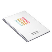 Benutzerdefiniertes Firmenlogo Einfache weiße Werb Notizblock (Rechte Seite)