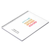 Benutzerdefiniertes Firmenlogo Einfache weiße Werb Notizblock (Linke Seite)