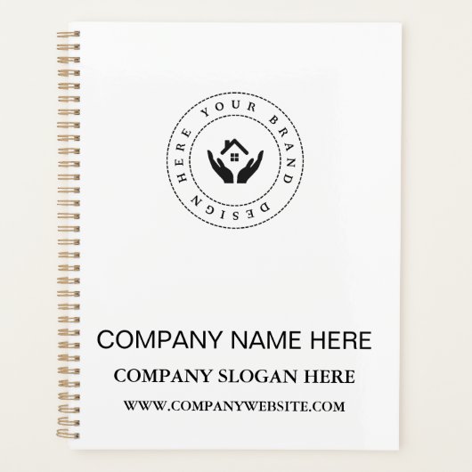 Benutzerdefiniertes Firmenlogo Einfaches Werbeplan Planer (Vorderseite)