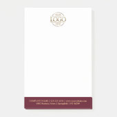 Benutzerdefiniertes Firmenlogo Elegant Einfach Pro Post-it Klebezettel (Vorderseite)