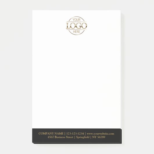 Benutzerdefiniertes Firmenlogo Elegant Einfach Pro Post-it Klebezettel (Vorderseite)