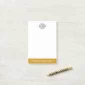 Benutzerdefiniertes Firmenlogo Elegant Einfach Pro Post-it Klebezettel (Auf Schreibtisch)