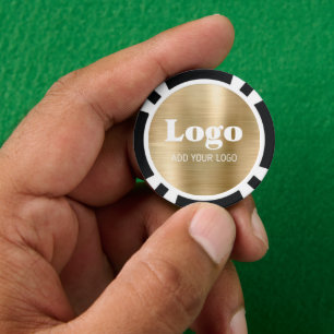 Benutzerdefiniertes Firmenlogo Faux Gold Metallisc Pokerchips