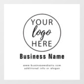 Benutzerdefiniertes Firmenlogo Fensteraufkleber (Blatt)