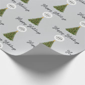 Benutzerdefiniertes Firmenlogo Frohe Feiertage Geschenkpapier (Ecke)