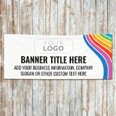 Benutzerdefiniertes Firmenlogo für Rainbow-Wave Banner