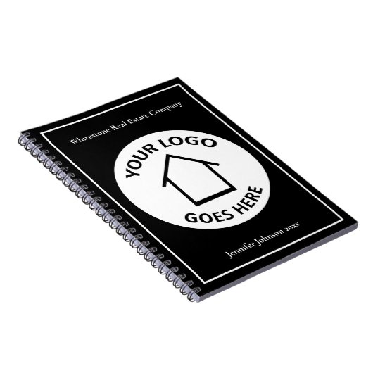 Benutzerdefiniertes Firmenlogo für Real Anwesen Notizblock (Rechte Seite)