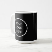 Benutzerdefiniertes Firmenlogo gebrandet Kaffeetasse (Vorderseite Links)