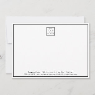 Benutzerdefiniertes Firmenlogo Geschäft Danke 5x7  Mitteilungskarte