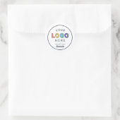 Benutzerdefiniertes Firmenlogo Geschäft Runder Aufkleber (Tasche)