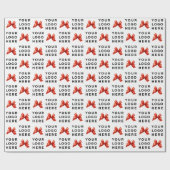 Benutzerdefiniertes Firmenlogo Geschenkpapier (Flach)