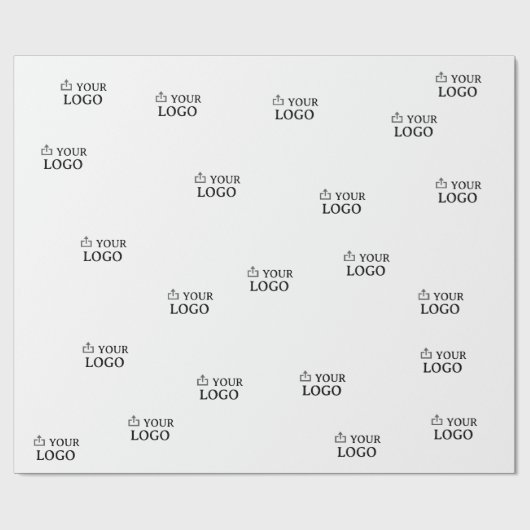 Benutzerdefiniertes Firmenlogo  Geschenkpapier (Flach)