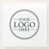 Benutzerdefiniertes Firmenlogo Glasuntersetzer (Vorderseite)