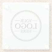 Benutzerdefiniertes Firmenlogo Glasuntersetzer (Rückseite)