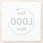 Benutzerdefiniertes Firmenlogo Glasuntersetzer (Rückseite)