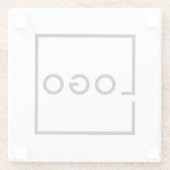 Benutzerdefiniertes Firmenlogo Glasuntersetzer (Rückseite)