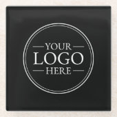 Benutzerdefiniertes Firmenlogo Glasuntersetzer (Vorderseite)