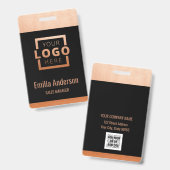 Benutzerdefiniertes Firmenlogo Großer Strichcode M Ausweis (Vorder- & Rückseite)