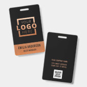 Benutzerdefiniertes Firmenlogo Großer Strichcode M Ausweis (Vorder- & Rückseite)