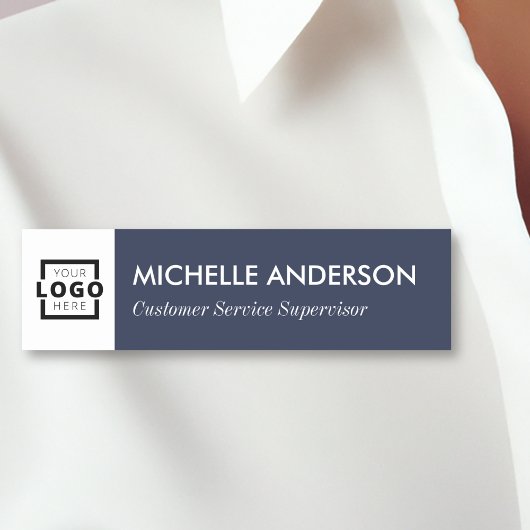 Benutzerdefiniertes Firmenlogo Grundlegende Mitarb Namensschild